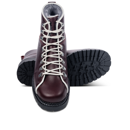 Retro dark red-white